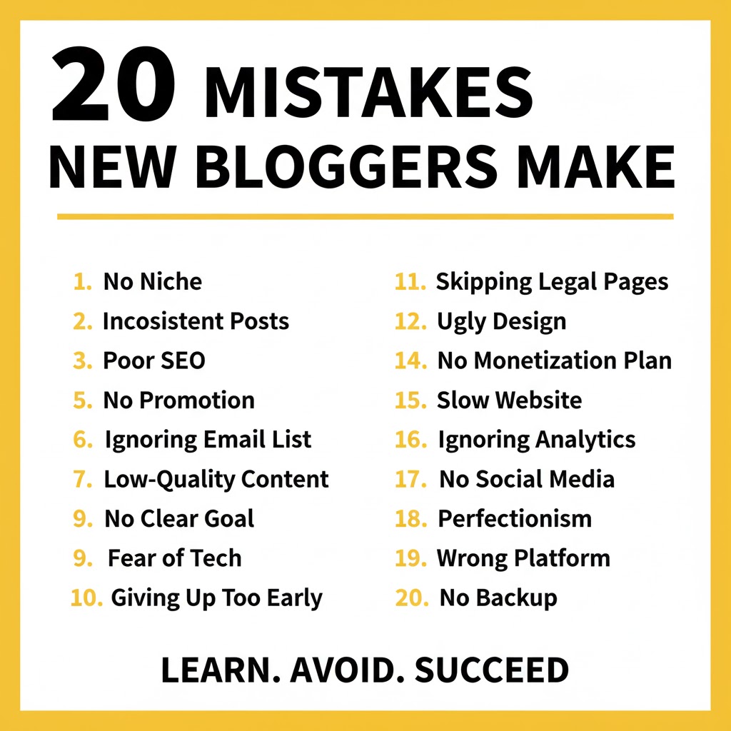 20 Mistakes New Bloggers Make