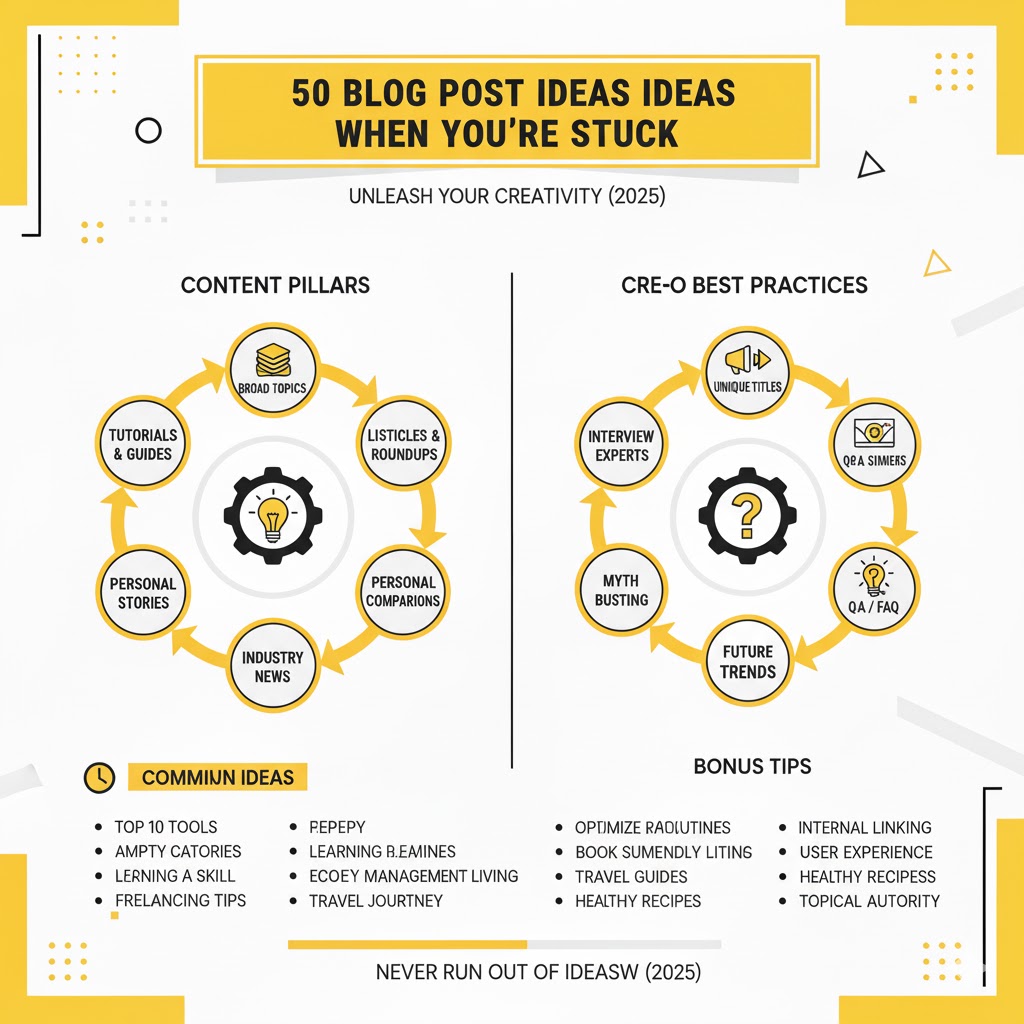 50 Blog Post Ideas When You’re Stuck