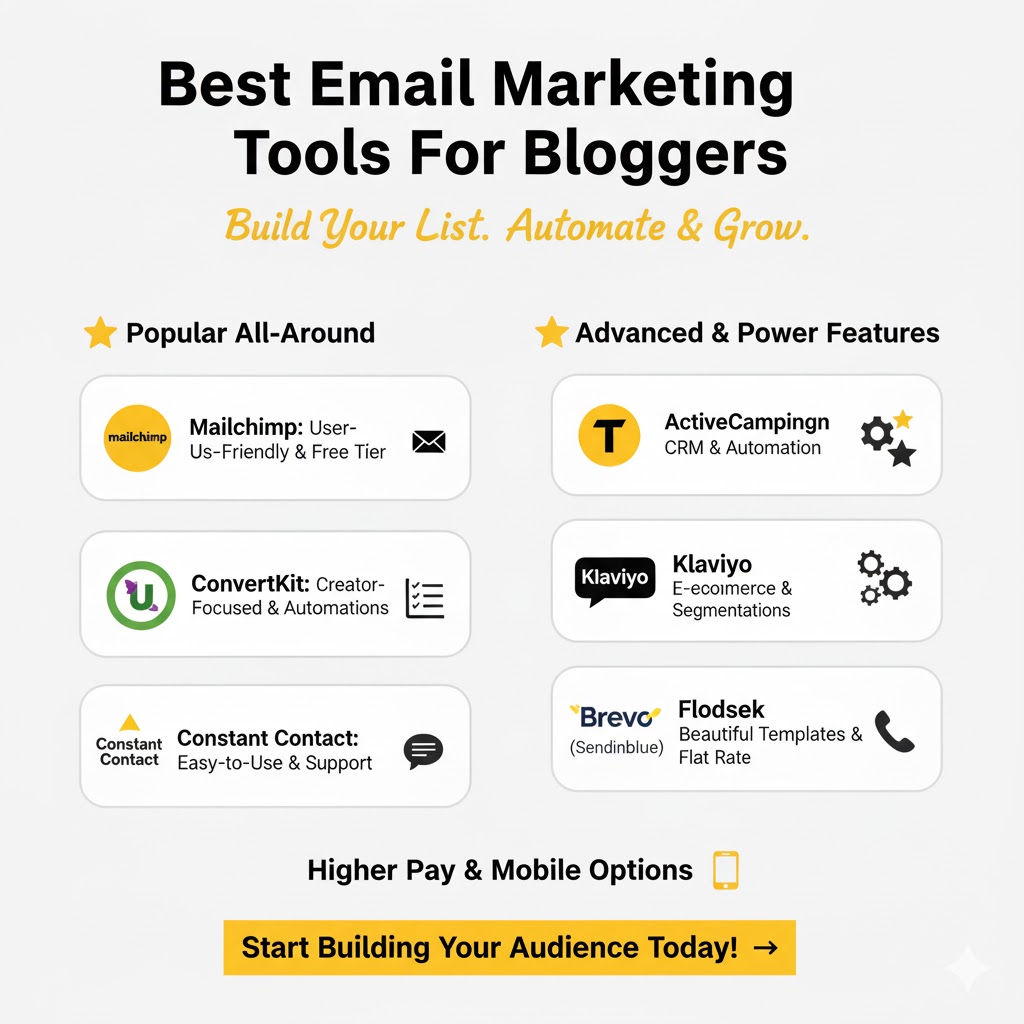 Best Email Marketing Tools For Bloggers
