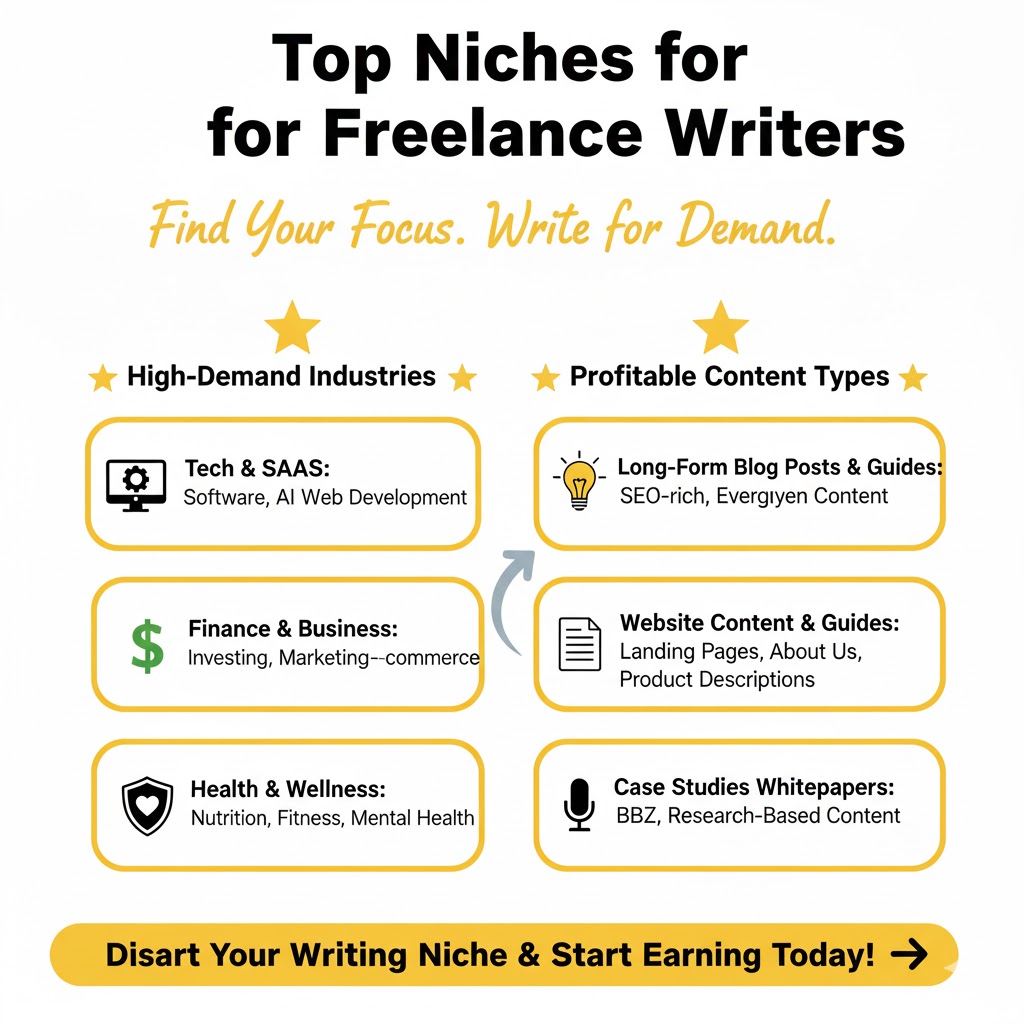 Top Niches for Freelance Writers