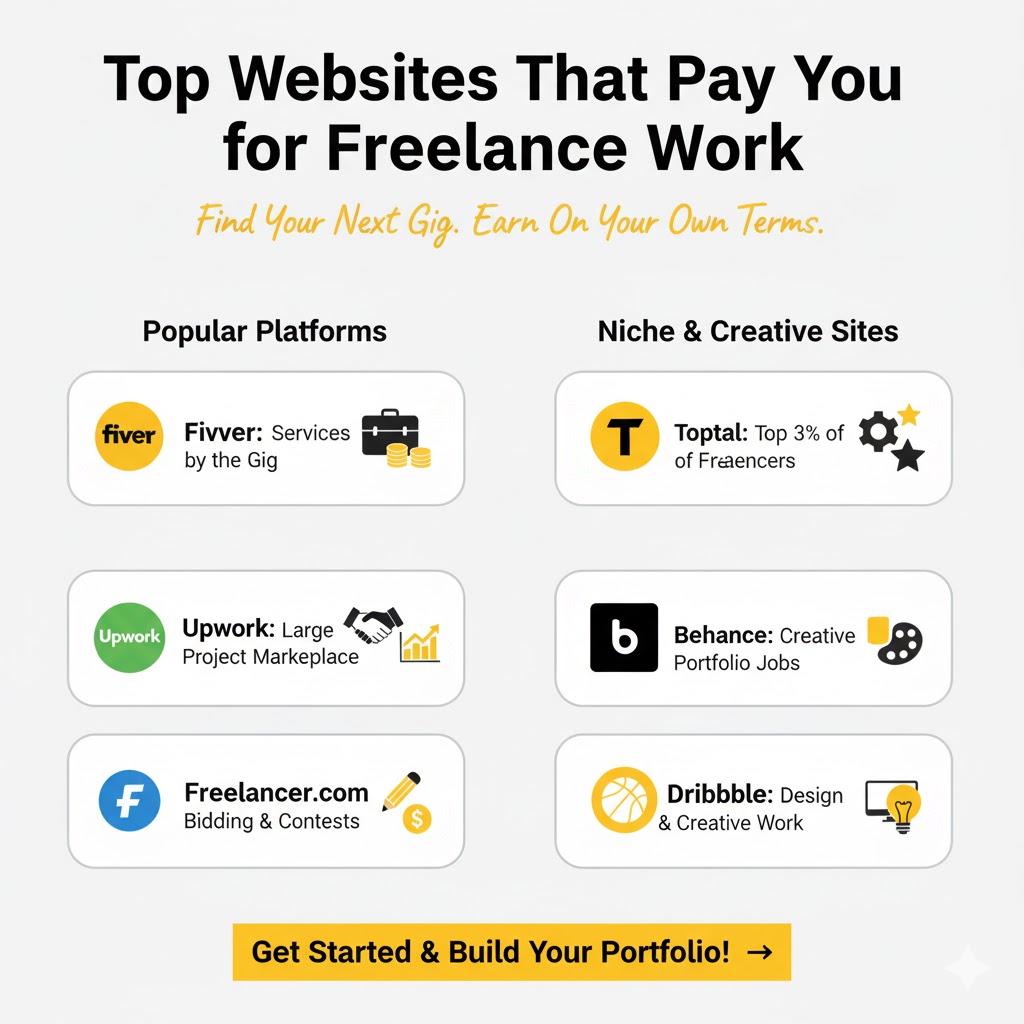 Top Websites That Pay You for Freelance Work